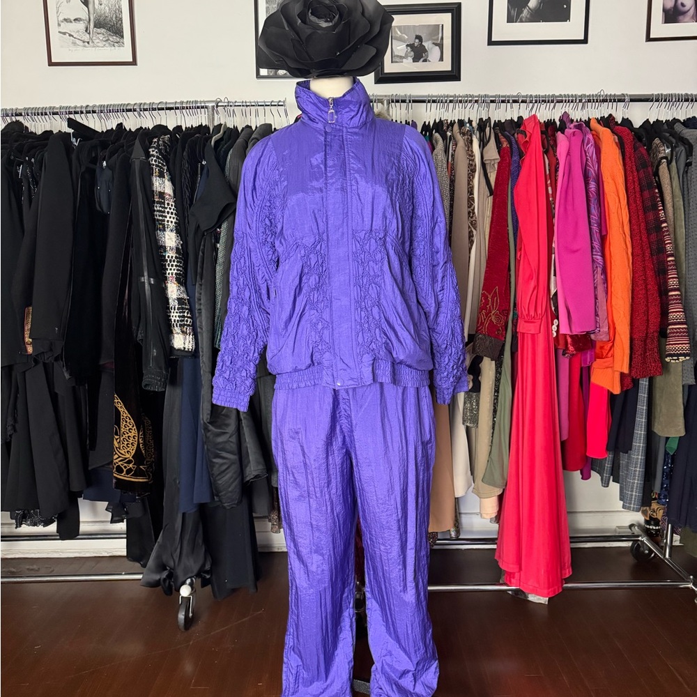 Vibrant Purple Track Pants and Joggers Set